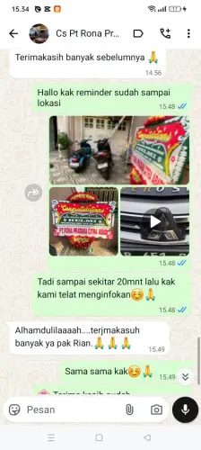 Testimonial Papan Bunga cikadongdong